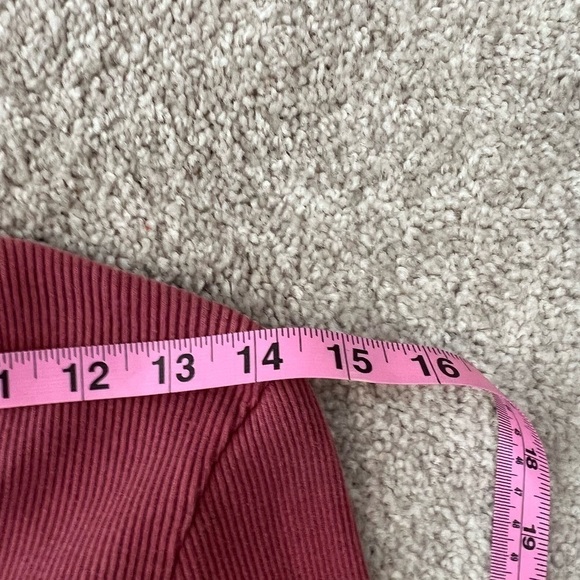 Gap Women’s Pink Ribbed Long Sleeve Top Size Medium - Picture 4 of 7